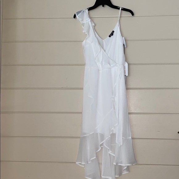 MAX & ASH Ruffle High/Low Hem Dress Size Small - Picture 3 of 6
